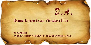 Demetrovics Arabella névjegykártya